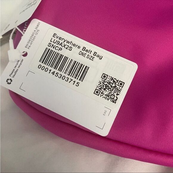 Only 2 left!! NWT EXTENDED STRAP lululemon everywhere belt bag 1L - Sonic Pink - Picture 4 of 4